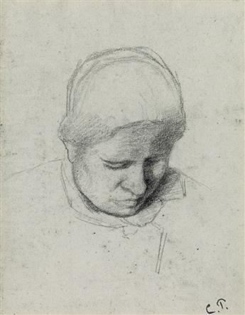 CAMILLE PISSARRO Tête de femme inclinée.